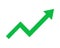 Growing business green arrow on white. Profit arow Vector illustration.Business concept, growing chart. Concept of sales symbol.