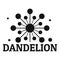 Growing dandelion logo icon, simple style.