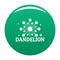Growing dandelion logo icon vector green