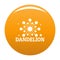 Growing dandelion logo icon vector orange