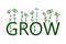 Growing dollars hand drawn illustration for business design prints presentation banner blogs and t shirts money profit