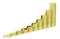 Growing golden dollars coins bar chart