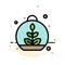 Growing, Leaf, Plant, Spring Abstract Flat Color Icon Template