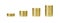 Growing money graph on rows of 5, 10, 15, 20 gold coin and pile