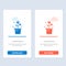 Growing, Money, Success, Pot, Plant  Blue and Red Download and Buy Now web Widget Card Template