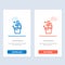 Growing, Money, Success, Pot, Plant  Blue and Red Download and Buy Now web Widget Card Template