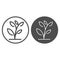 Growing plant line and glyph icon. Little sprout vector illustration isolated on white. Growth outline style design
