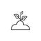 Growing plant outline icon