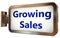 Growing Sales on billboard background