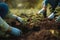 Growing Together: Dedicated Volunteers Planting Seedlings and Nurturing Nature\\\'s Promise, created with Generative AI