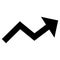 Growing Trend Arrow Flat Icon Symbol