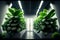 growing vegetables and horticultural crops through hydroponics in a modern high-tech farm, innovative technologies in