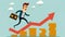 Growing Your Business: Success Graph Rises as Entrepreneurial Ambition Flourishes - ai generated.