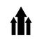Growth arrow up. Grow upward chart icon. Sign progress. Arrows business print. Growing ascend percentage. Vector illustration