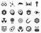 Growth, biology. Bioengineering glyph icons set. Biotechnology for health, researching, materials creating. Molecular biology,