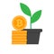 Growth bitcoin flat