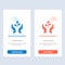 Growth, Business, Grow, Growing, Dollar, Plant, Raise  Blue and Red Download and Buy Now web Widget Card Template