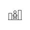 Growth chart employee line icon