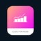 Growth, Chart, Flowchart, Graph, Increase, Progress Mobile App Button. Android and IOS Glyph Version