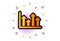 Growth chart icon. Upper arrows sign. Vector