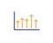 Growth chart line icon. Upper arrows sign. Vector