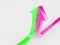 the growth curve ends with an green and pink arrow 3d illustration rendered