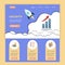 Growth flat landing page website template. Knowledge, creativity, crowdfunding. Web banner with header, content and
