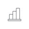 Growth graph chart, market success, stock bar up thin line icon. Linear vector symbol