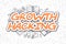 Growth Hacking - Cartoon Orange Text. Business Concept.