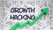 Growth Hacking Drawn on White Brick Wall.