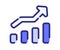 growth increase profit single isolated icon with dashed line style