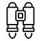 Growth jetpack icon outline vector. Boost speed