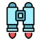 Growth jetpack icon vector flat