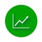 Growth line chart icon. Growing diagram flat vector illustration with long shadow.