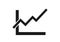 Growth line chart icon. growing trend