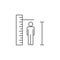 Growth measurement icon. Element of swimming poll thin line icon