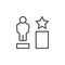 Growth personal rate line outline icon