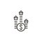 Growth, price, money, real estate vector icon. Simple element illustration from UI concept. Growth, price, money, real estate