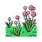 growth spring color icon vector illustration