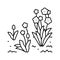 growth spring line icon vector illustration