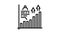 growth statistics social page line icon animation