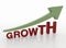 Growth Word with Arrow, 3D Motivation Concept