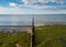 Groyne with marker beacon in the distance