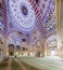 GROZNY, RUSSIA - JUNE 25, 2018: Interior of Akhmad Kadyrov Mosque officially known as The Heart of Chechnya in Grozny