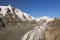 The GroÃŸglockner peak and Pasterze Glacier in Austria