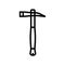 grub axe hatchet line icon vector illustration