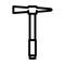 grub axe hatchet line icon vector illustration