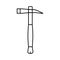 grub axe hatchet line icon vector illustration