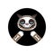 Grumpy cat in skeleton costume sticker. Halloween