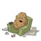 Grumpy couch potato
